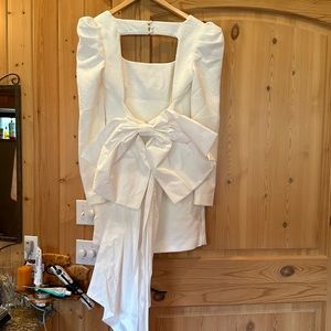 Rebecca Vallance white bow dress